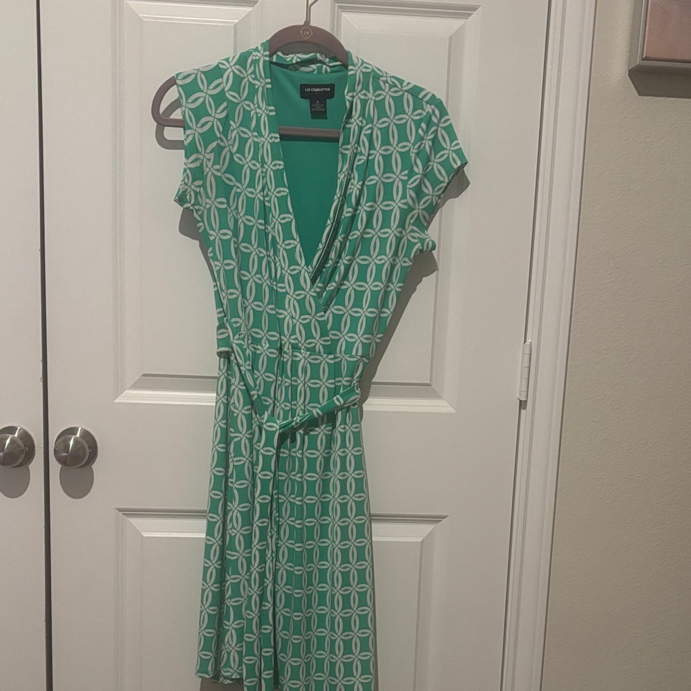 Liz Claiborne Green Geometric Dress (pre loved)